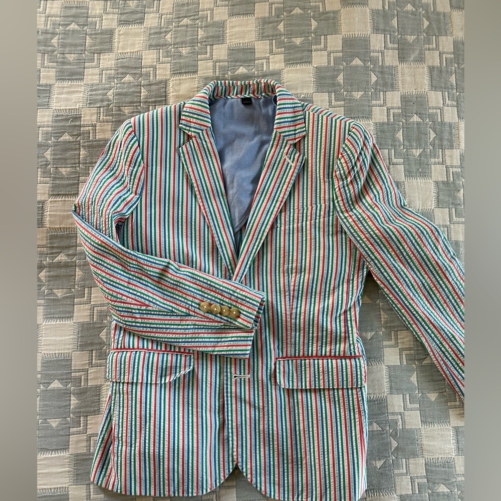 Crewcuts seersucker blazer boys 10